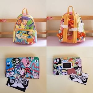 Loungefly Cartoon Network Nickolodeon Backpack & Wallet
